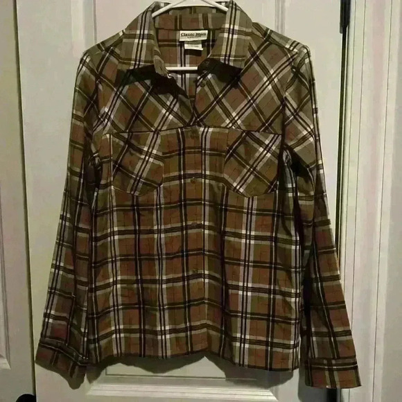 Vintage Classic Blues Wrangler Buttondown size L looks similar to Burberry Plaid - Picture 1 of 6